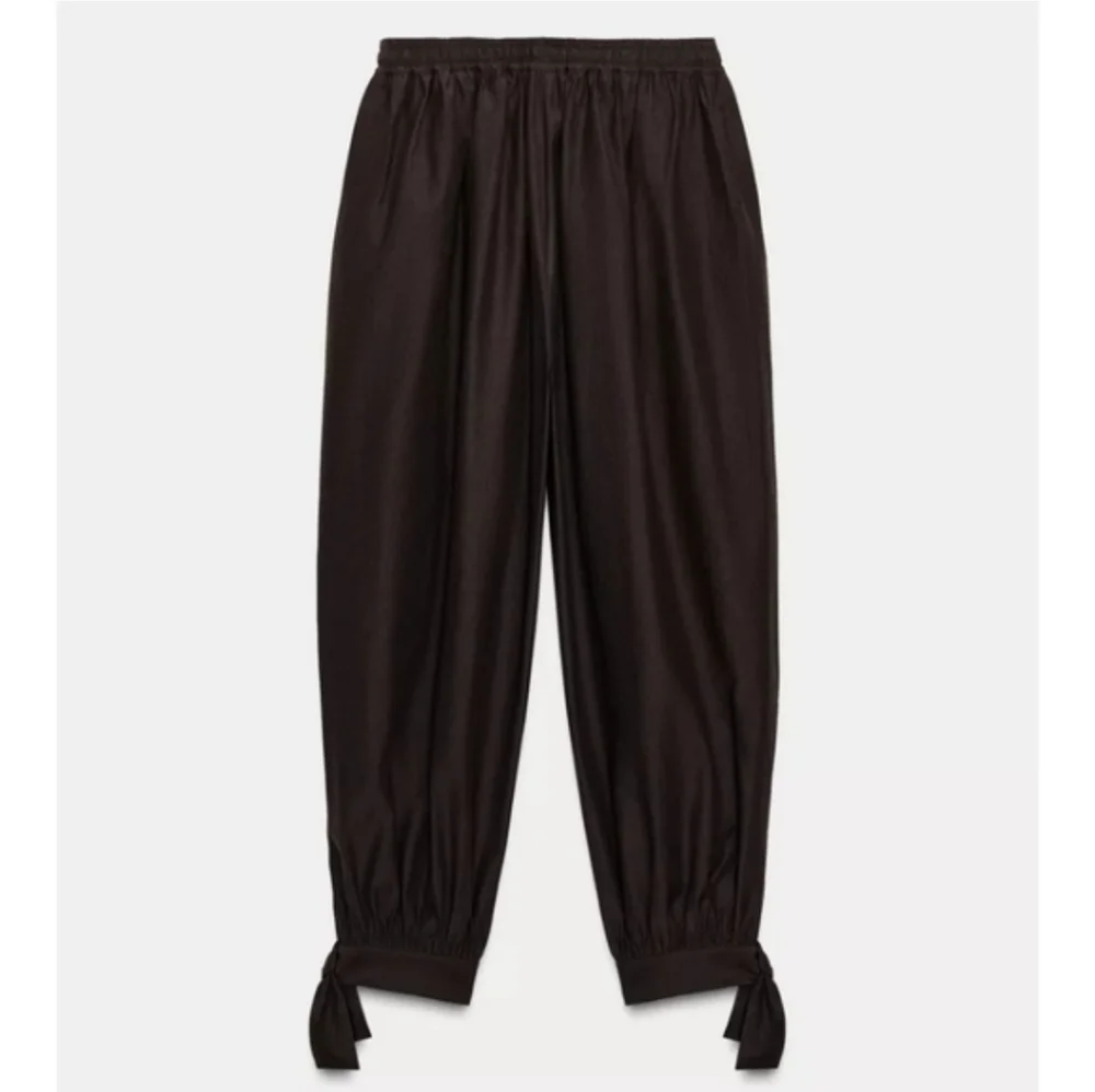 Zara Balloon Pants Bow Brown Size  L